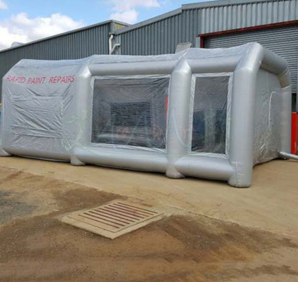 Mobile Workstation Inflatable Spray Booth Garage Painting Room Inflated Outdoor Paint Workshouse Tent With Removable Zipper Door For Rental