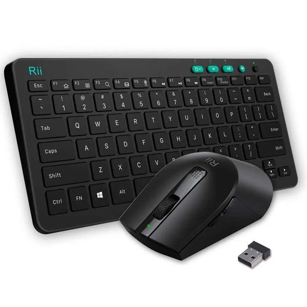Rii RKM709 2.4G wireless Russian-English keyboard and mouse combination multimedia office keyboard X250203