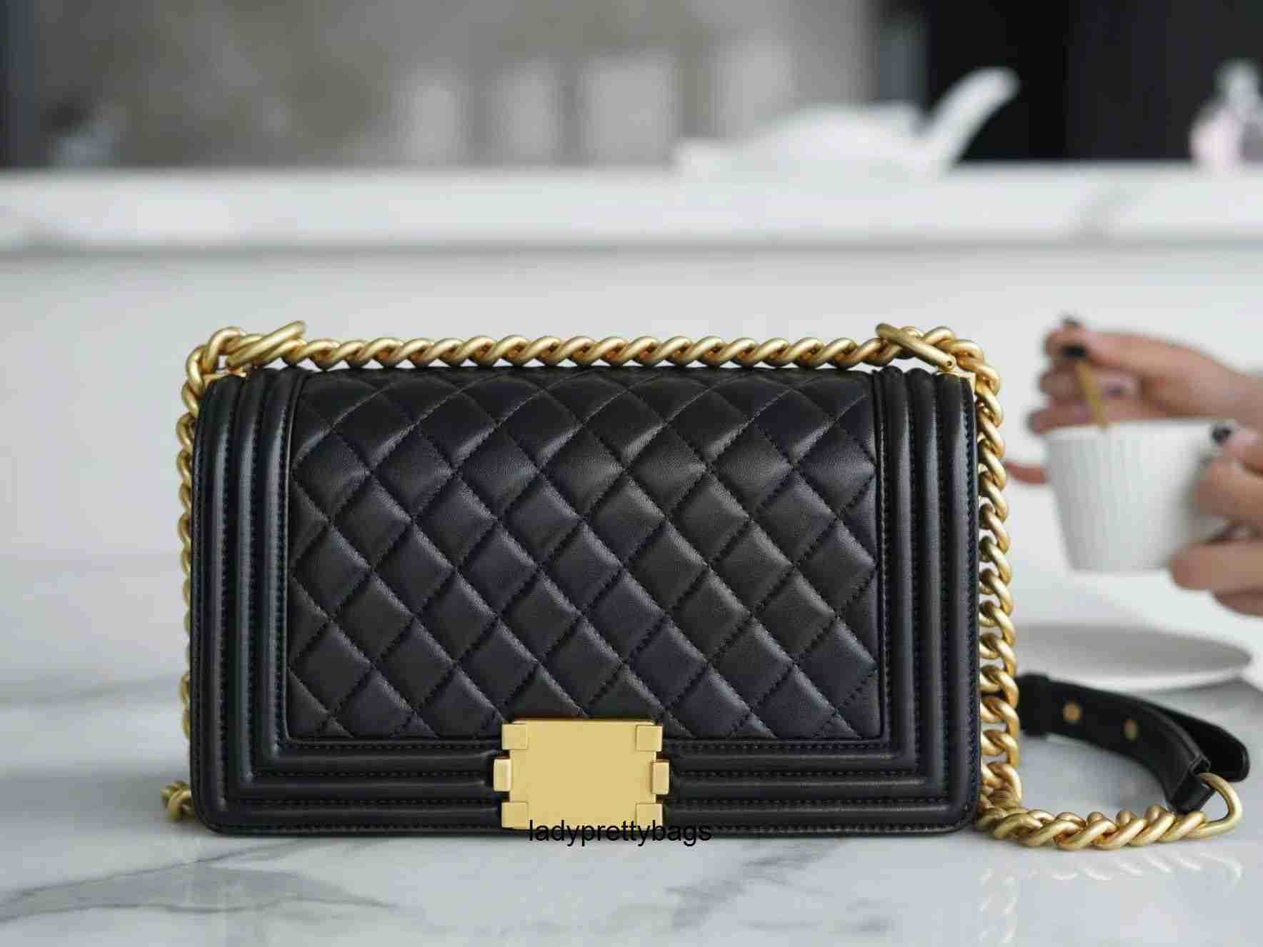 Cross Body Designer Bags High quality casual genuine leather bag Crossbody Bags 25cm Woman handbag Fashion High-end Chain Bagss Lady Purse Buckle Ad