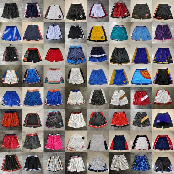 2023 New All Team Basketball Printed Shorts Short Sport Wear With Pocket Zipper Sweatpants Hip Pop Pant Printing Man four sports Any Jerseys