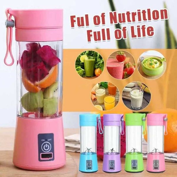 380ml portable electric juicer home USB charging smoothie maker blender sports bottle juice cup b240812