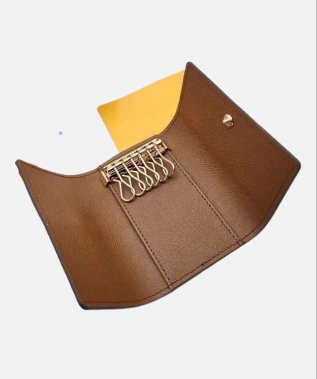 Designer-High Quality Key Wallets old flower famous classical designer womens 6 key holder Luxury purse leather mens card holders Hasp imitation wal
