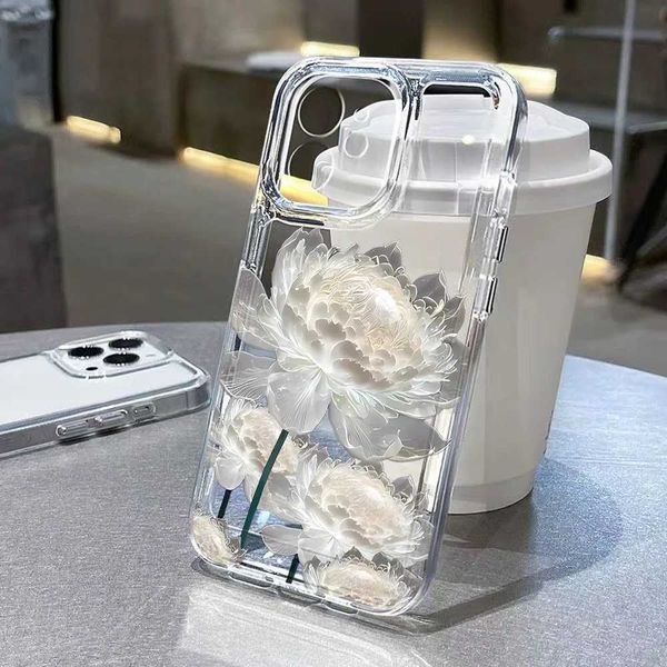 Lotus phone cases suitable for A55 A35 A54 5g A15 A06 S23 FE S22 S24 Ultra A53 5g A34 A25 A52 A72 A16 A24 covers M241209