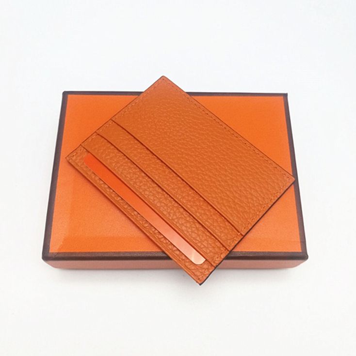 H Card Holder Women Wallet Purse Fashion High Quality Mens Women Real Genuine Leather Credit Holder Mini Wallet Bank Card holders With Box