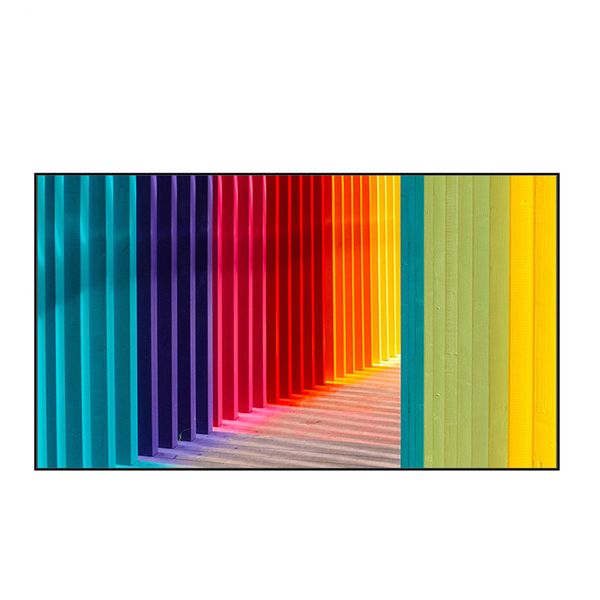 2023 Newest TOPMEIJIA 100 inch Alr Projector Screen PET Ultra Short Throw CBSP Wall Mounted Fixed Frame Projection Screen for 4K UST Project