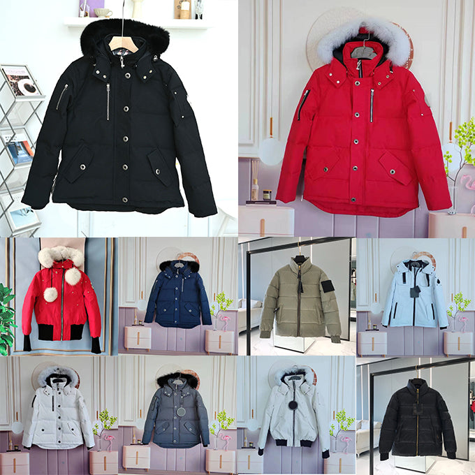 Windproof Hooded Down jacket Premium Winter Outerwear with Real Goose Feather Filling High quality big hair collar fashion puffer jacket for men and