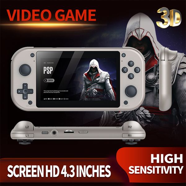 Best M17 Portable Game Console 4.3 Inch HD Screen Quad Core EmuELEC System Handheld Player 64GB 128GB 10000 Free Games