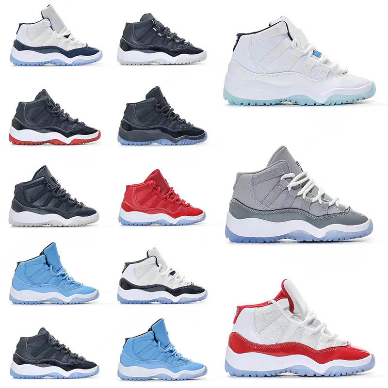 11s kids Basketball Shoes baby kid youth toddler infants Cherry Legend Blue Cool Grey low Concord Space Jam kids trainers Shoes toddler fashion Spor