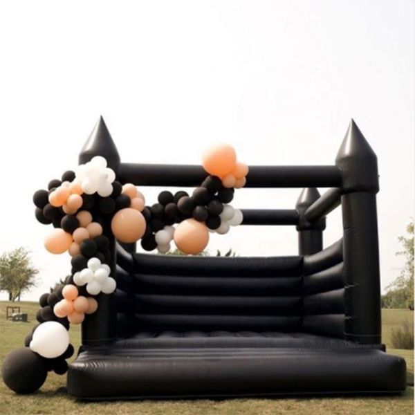 Wholesale Full pvc black Inflatable Bounce House Wedding Party Bouncy Castle jumping jumper bouncer tent Decor Canopy 154523