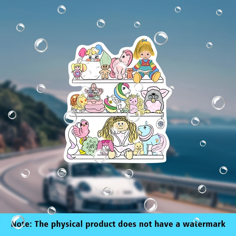 TEMU Retro Doll Toy Sticker Car Sticker Bumper Decal Notebook Phone Sticker Durable And Waterproof