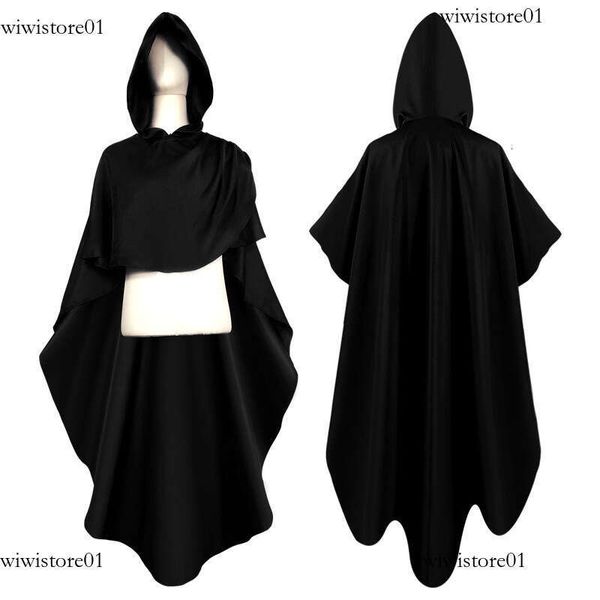 Spot Foreign Trade Halloween Cosplay European Retro Medieval Knight Cape Medium Long Hooded Cape Cape 201
