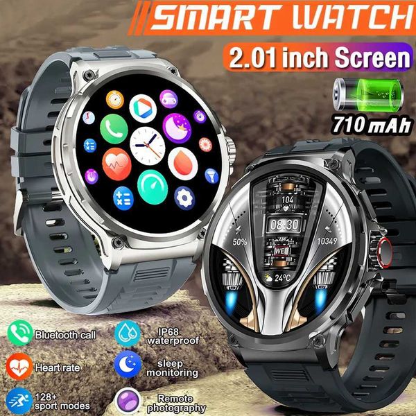 High Quality For Men Smart Watch 1.85-Inch HD Screen 710mAh Large Battery Sport Health Monitor BT Call Smartwatch New For Android IOS O24121