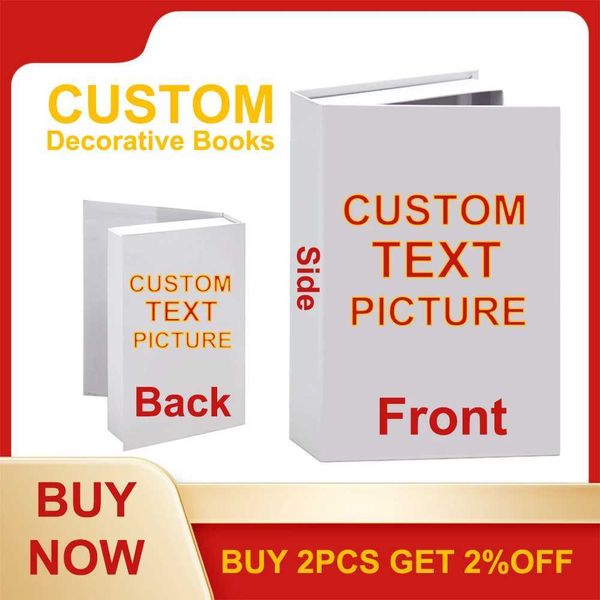 DIY luxury decoration book customized coffee table fake book box elegant room decoration book home decoration gift W240826