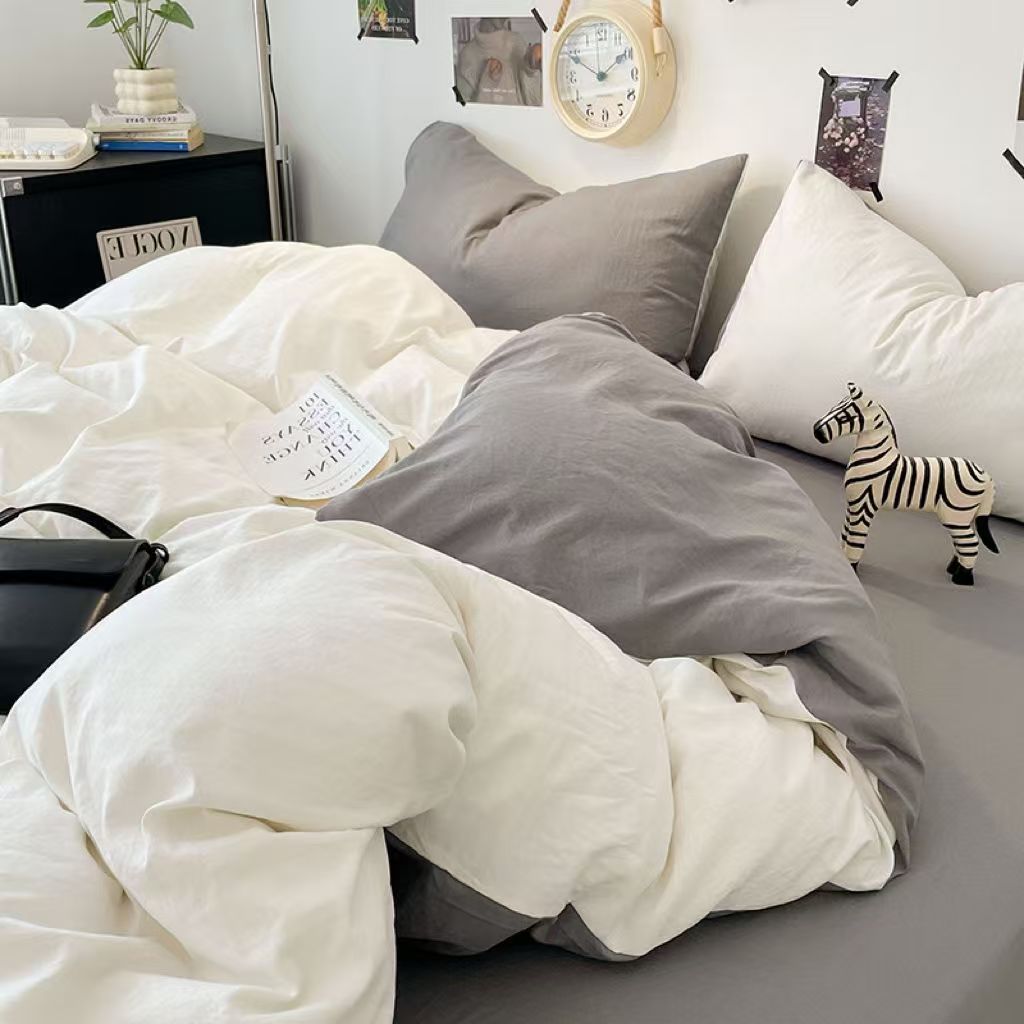 Cozy Winter Bedding Set with Wool Blend sheet and Fluffy Duvet Cover 80