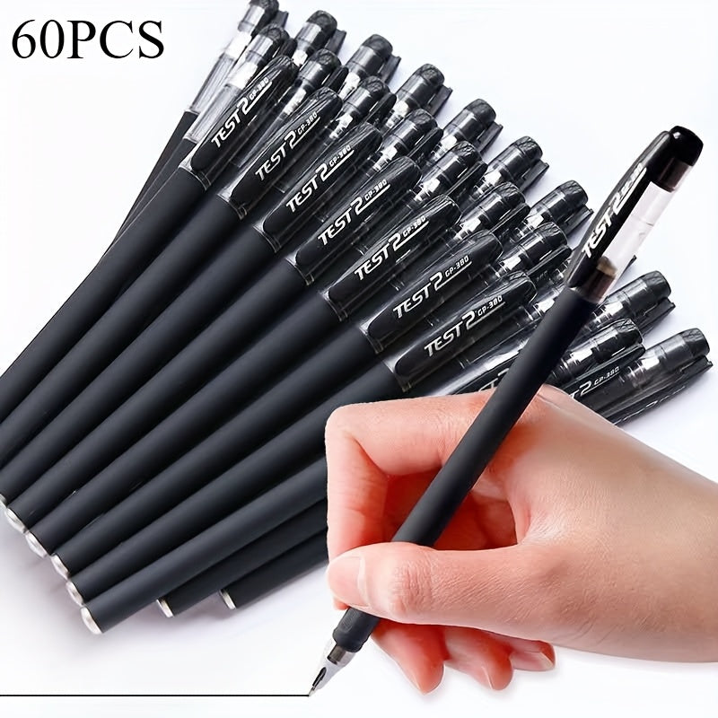 TEMU 60pcs Gp380 Executive Gel Pens - Premium Smooth Writing Rollerball Pens With Black Ink, Sleek For Professionals, Students, Office & School
