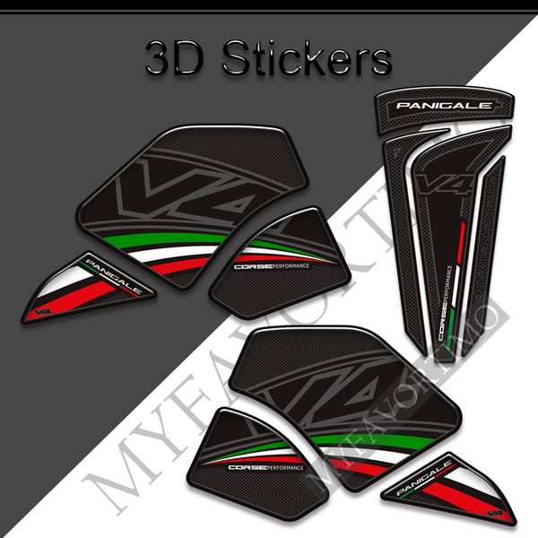 For Ducati PANIGALE V4 S R V4R SP 1100 Motorcycle Tank Pad Grips 3D Stickers Decals Knee Kit Gas Fuel Oil Protection