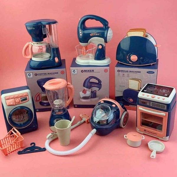 Kitchen simulation game toys childrens electric vacuum cleaning microwave cookware juice cleaning machine household appliances girls toys X2