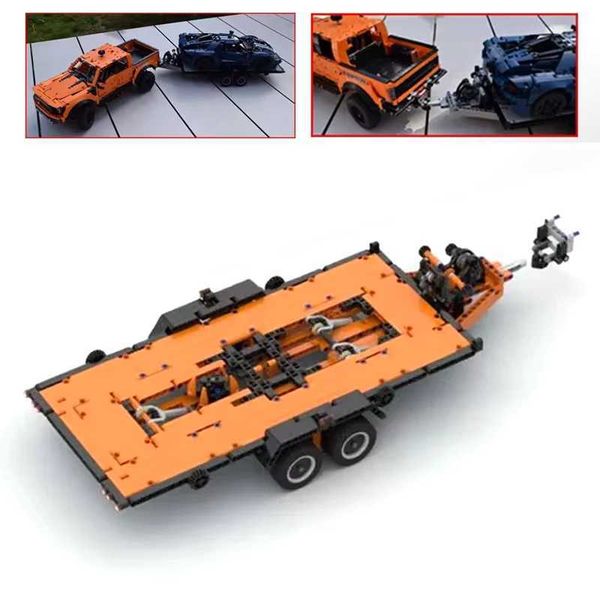MOC Technical Pickups F-150 Raptor Trailer Can Tilted Model Building Blocks DIY 42126 Set Bricks Assembly Childrens Toy GiftsXJ241230
