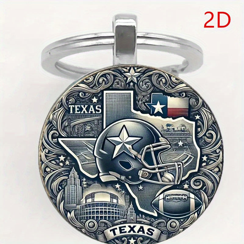 TEMU 2d Flat, 2d Flat 1pc Alloy Key Chain, Time Synthetic Gemstone Key Chain, Bag Pendant, Birthday Gifts, Anniversary Gifts, Valentine's Day, The