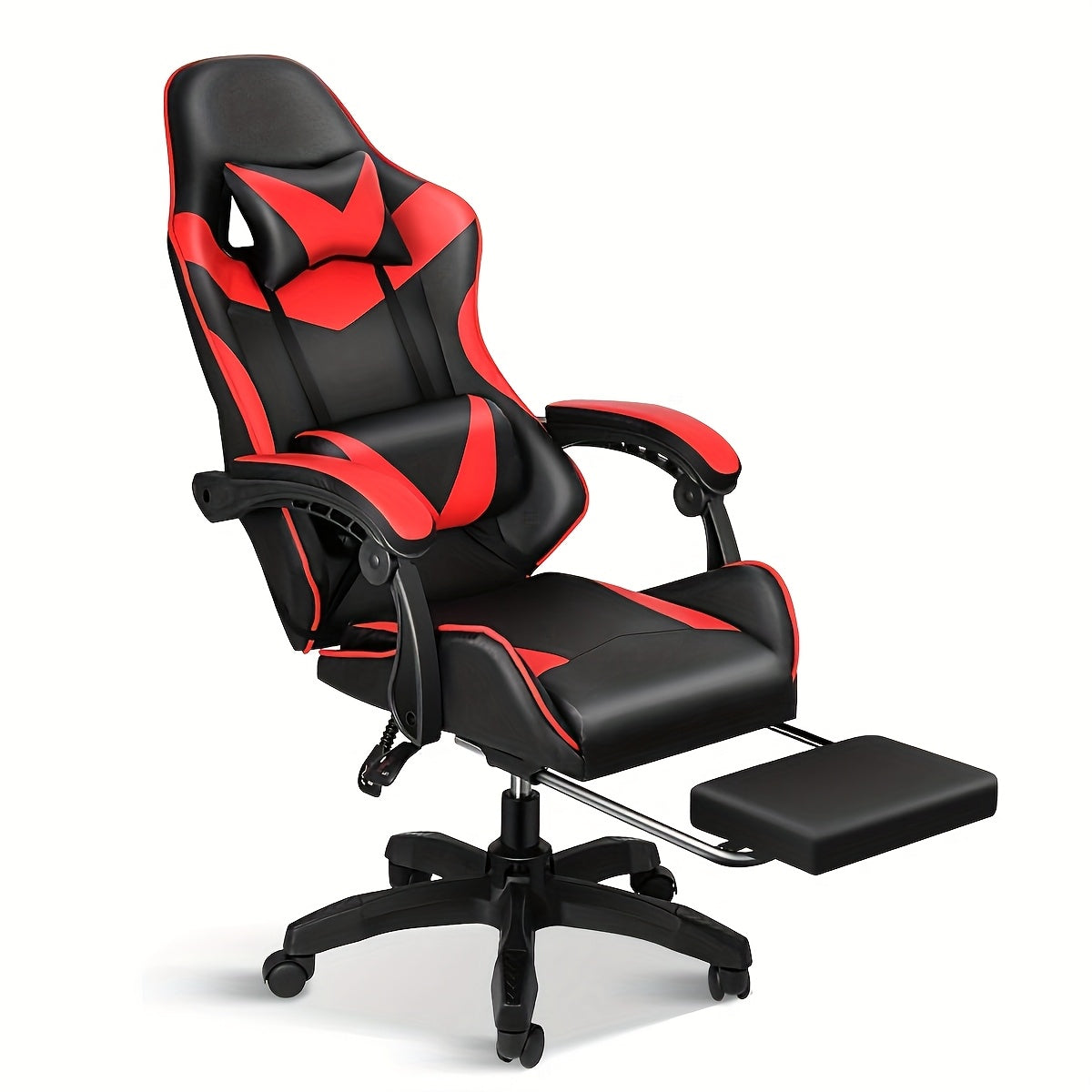 TEMU Healsmart Ergonomic Gaming Chair With Height Adjustment, & Recliner Mechanism, Memory Foam Cushion & Lumbar - Heavy-duty Plastic-metal Frame,