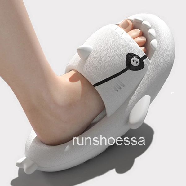 New Pirate Shark Slippers For Women Thick Platform Beach Slides Men Indoor Flats Sandals Couple Cartoon Summer Flip Flops