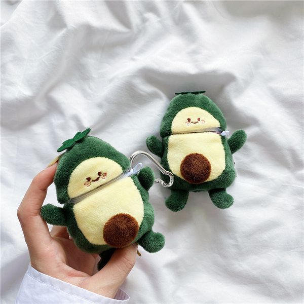 ddmygifts Plush avocado suitable headphone protective case Bluetooth 1-2 generation cute creative anti drop shell for women A