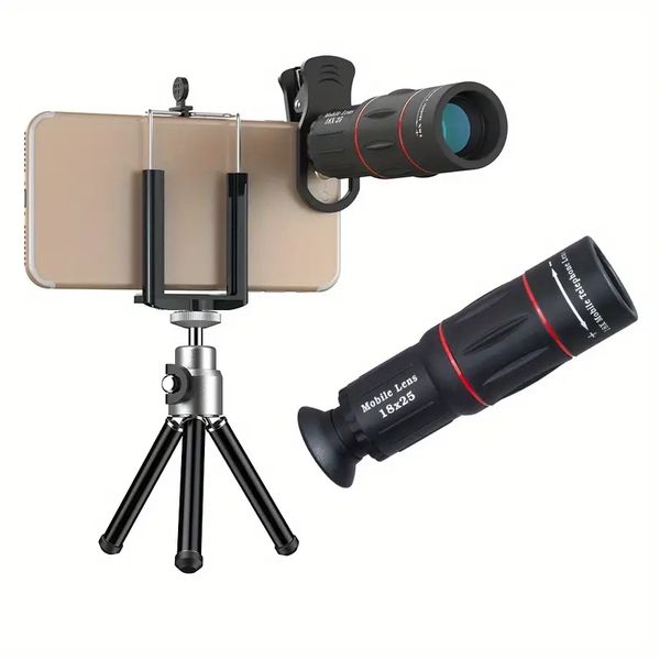 APEXEL 18X Telescope Telephoto Lens With Tripod Monocular Mobile Phone Camera Lens For Smartphones Lente Para Celular Gift For Birthday-East