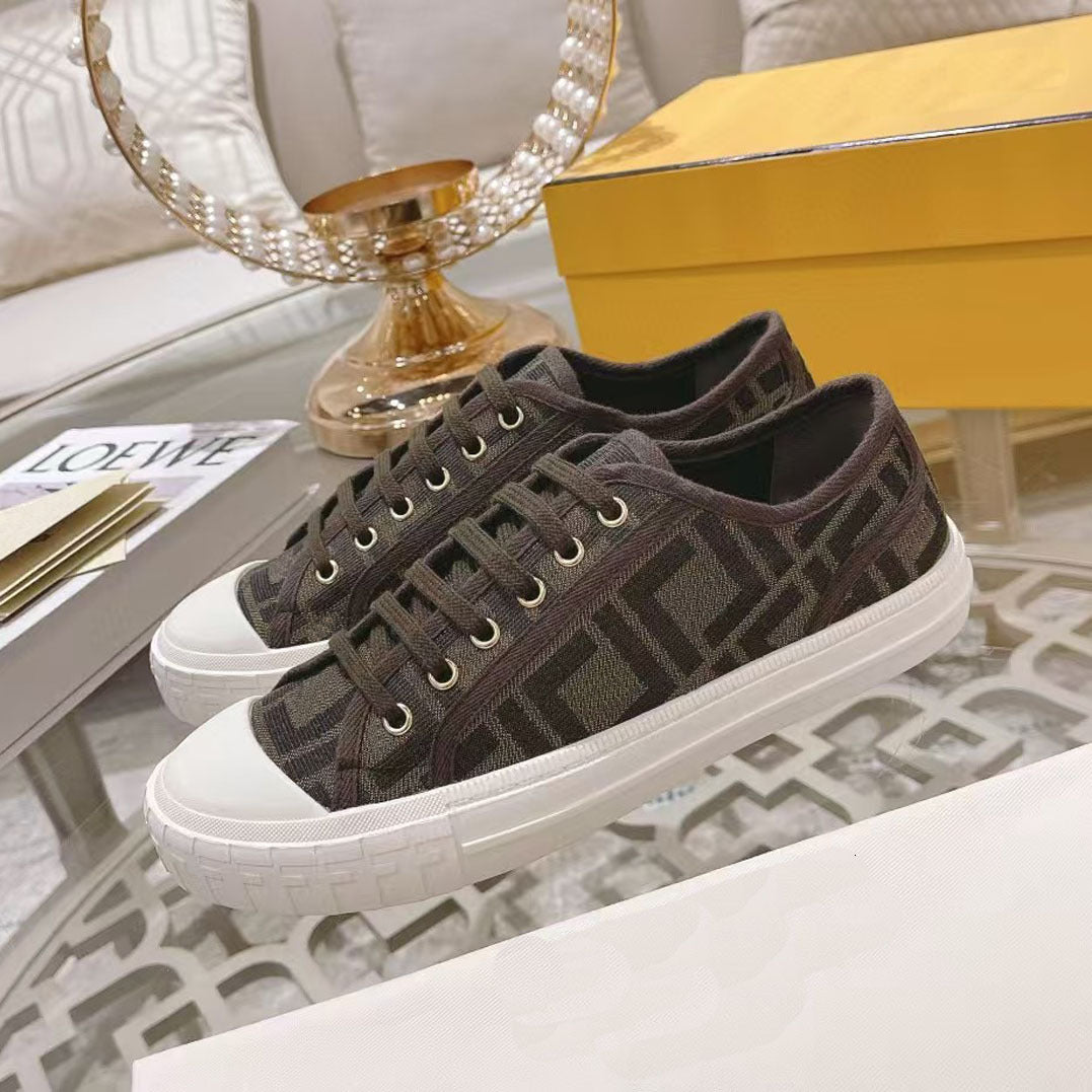 ff shoes 2025S designer canvas sports fashionable letter low top board patchwork women daily men shoes versatile casual shoes 392