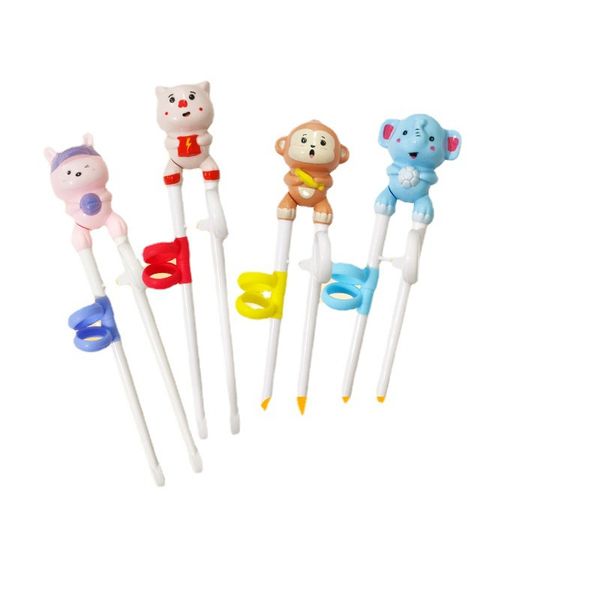 Baby Learning Training Chopsticks Cartoon Animal Shaped Reusable Cute Kids Utensils Non Slip Chopstick