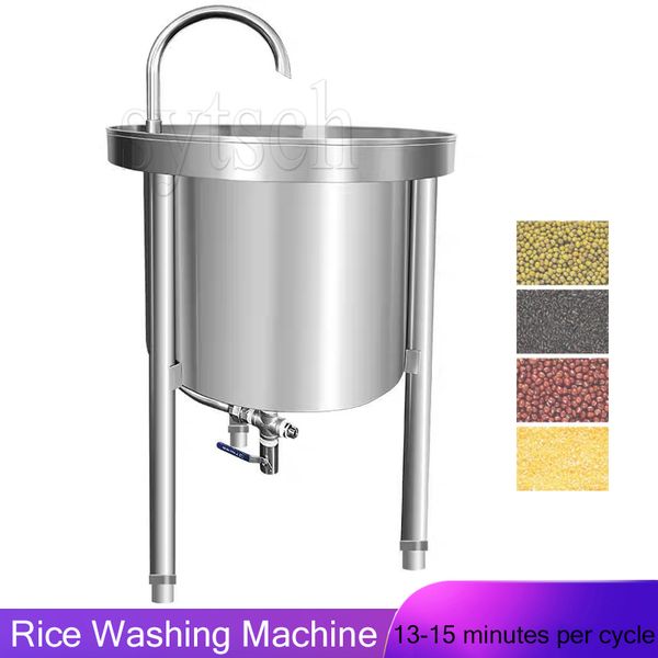 Automatic 25kg-2 Times Rice Washer Cleaning Machine Mung Bean Washing Machine