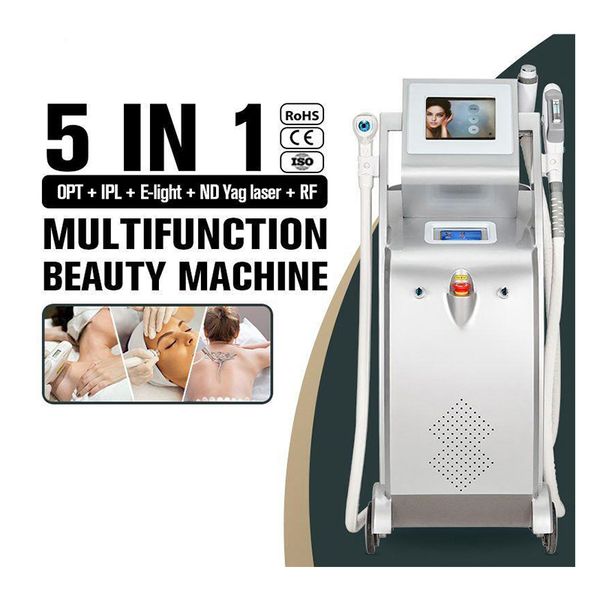 Multifunction 5 In 1 Beauty Machine Skin Rejuvanation Pigmentation Wrinkle Laser Tattoo Removal Hair Removal Machine Equipment