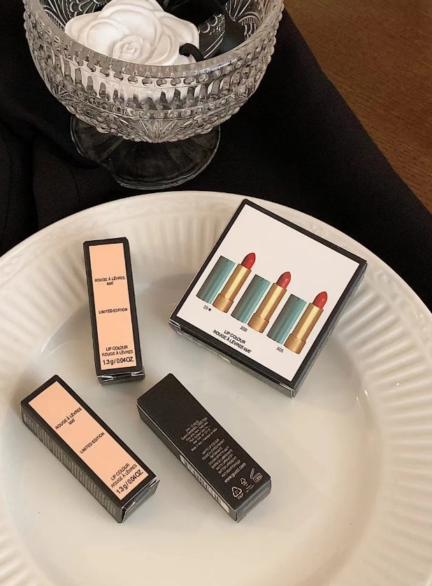 3pcs Lip Makeup Matte Lipsticks Set Rouge A Levers Mat Travel Lipstick Collection Long Lasting Waterproof Lipgloss Satin LipBalm Colour Stick 1.3g*3