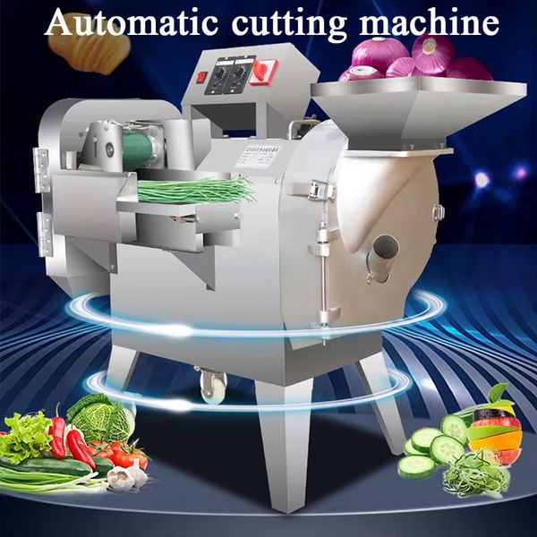 Kitchen Multifunctional Vegetable Cutter Commercial Electric Radish Cutting Potato Chips Slicing Tool Vegetable Slicing Machine