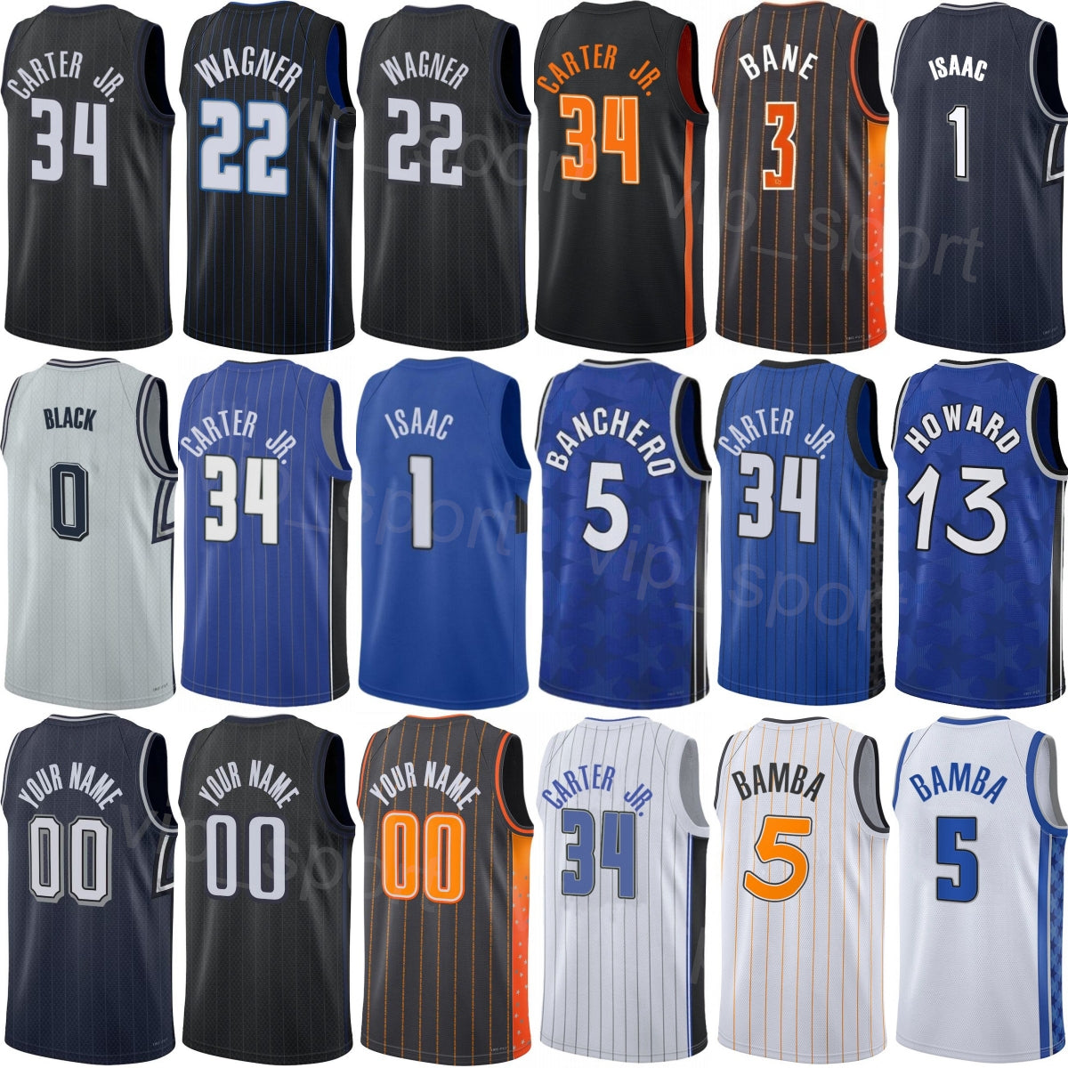 Printed 2025-26 Basketball Cory Joseph Jerseys 10 Woman Youth Man Jonathan Isaac 1 Tristan da Silva 23 Wendell Carter Jr 34 Anthony Black 0 Jett How