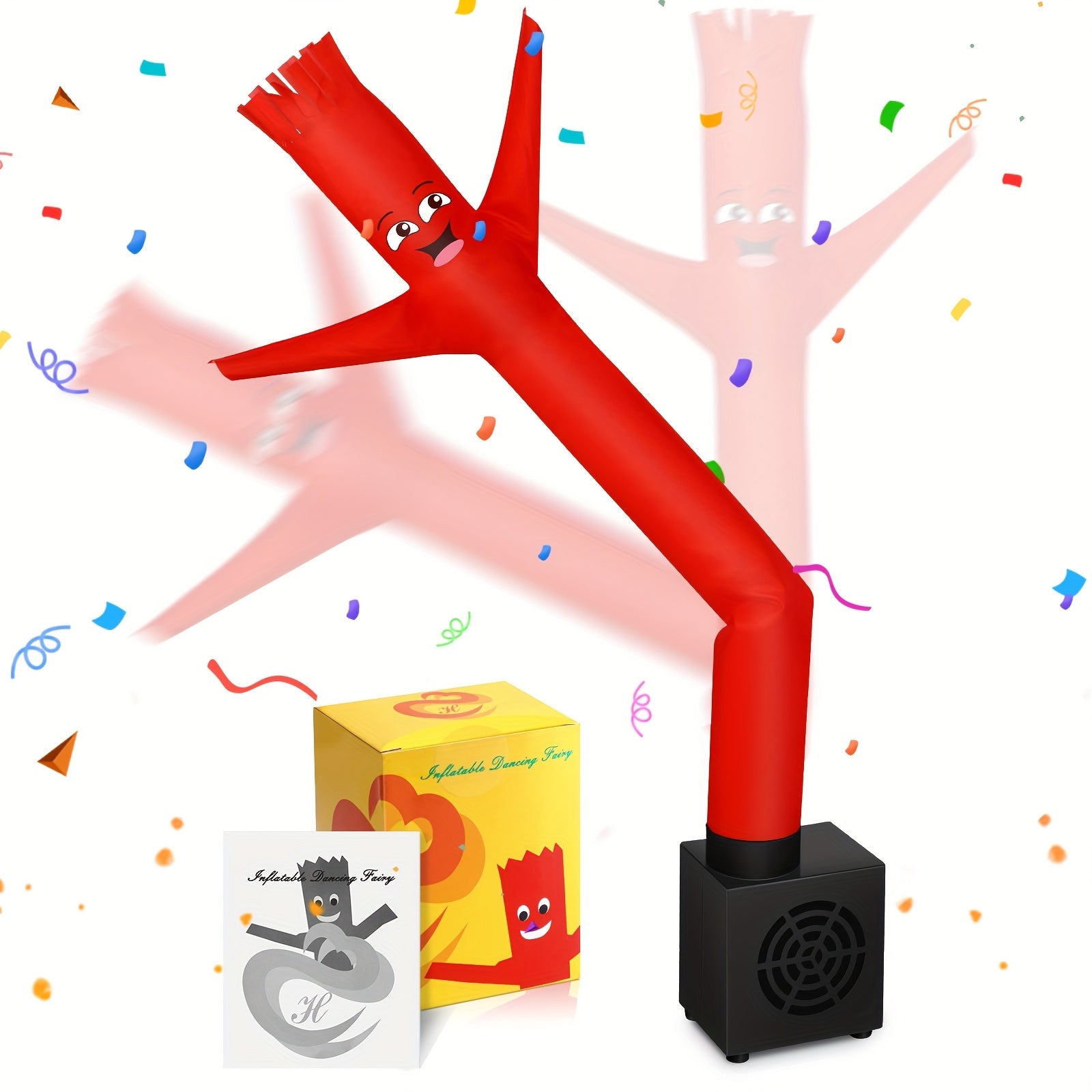 TEMU Mini Inflatable Tube Man Gag Funny Gift For Wacky Waving Inflatable Tube Guy With Blower Joke Desktop Quirky White Elephant Gift For Table