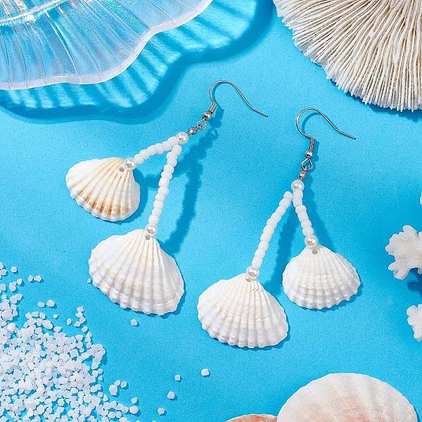 Boucles d'oreilles pendantes en acier inoxydable chirurgical 316