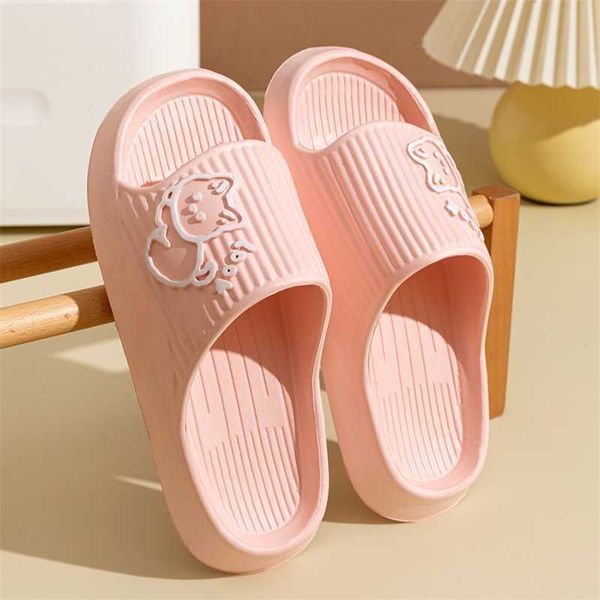 Womens slippers indoor bathroom anti slip home cartoon cute puppy soft sole good elasticity summer sandals Y241019