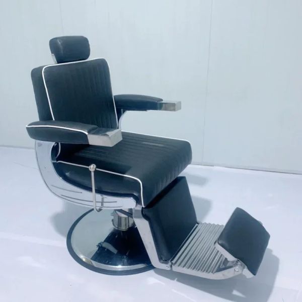 Luxury Equipment Barber Chairs Headrest Adjustable Barbershop Recliner Barber Chair Swivel Silla Barberia Beauty FurnitureQF50BC