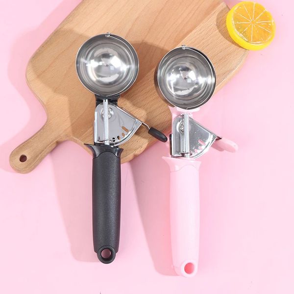 Ice Cream Scoop Stainless Steel Spoon Metal cream Cookie Baller Ball Maker Melon Fruit Kitchen Tools 250113