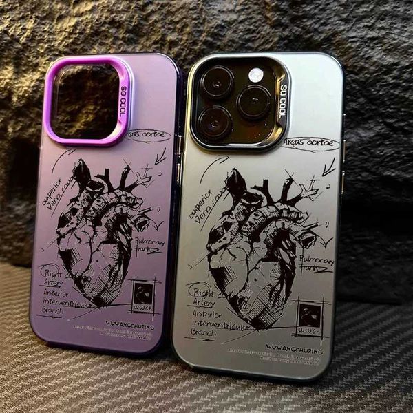 New Arrival Cardiovascular model Heart Medical Phone Case for iPhone 15 Pro Max 11 12 13 14 16 Pro XS XR 7 8 Plus Anti-drop Cover Z241012