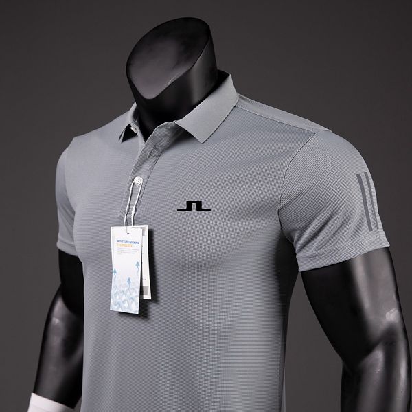 Men&#039;s Polos Men Casual Polo Shirts Short Sleeves Summer Breathable Quick Dry J Lindeberg Golf Wear Sports T Shirt 230706