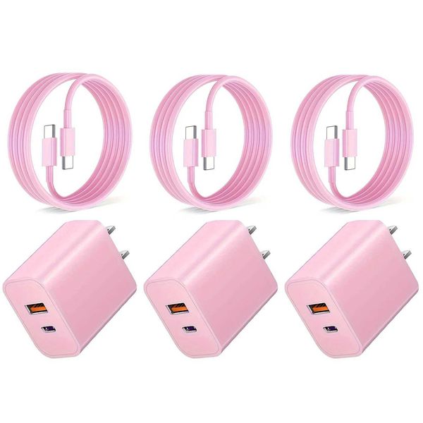 Suitable for iPhone 16 charger -20W dual port PD power adapter with 6-foot C-to-C cable suitable for iPhone 16-15 Pro-15 Plus-15 Pro Max Y25