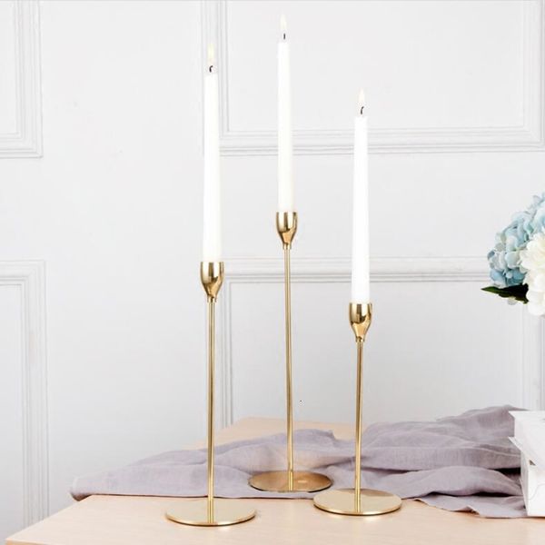 Candle Holders European Style Metal Simple Wedding Decoration Bar Party Living Room Decor Home Table stick 230403