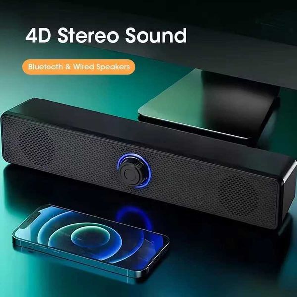 Loudspeaker box Computer Speakers PC Sound Box USB Powered Soundbar Wired and Wireless Speaker For Pc Gaming Surround Audio System Z241028