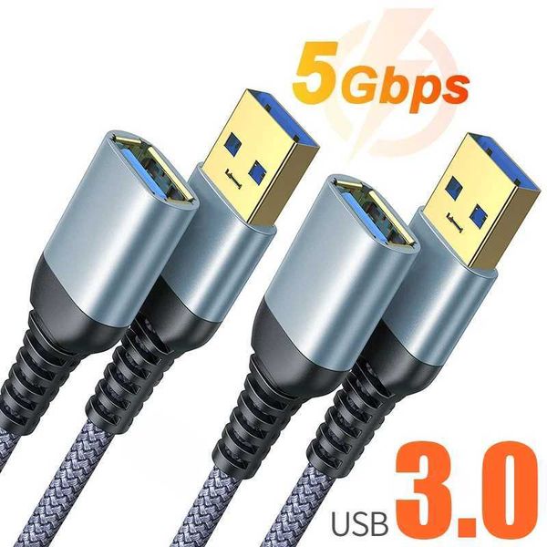 USB Extension Cable 5Gbps High Speed Cord Nylon Braided USB 3.0 Extender Data Wire for Webcam Camera Keyboard PrinterLX241113
