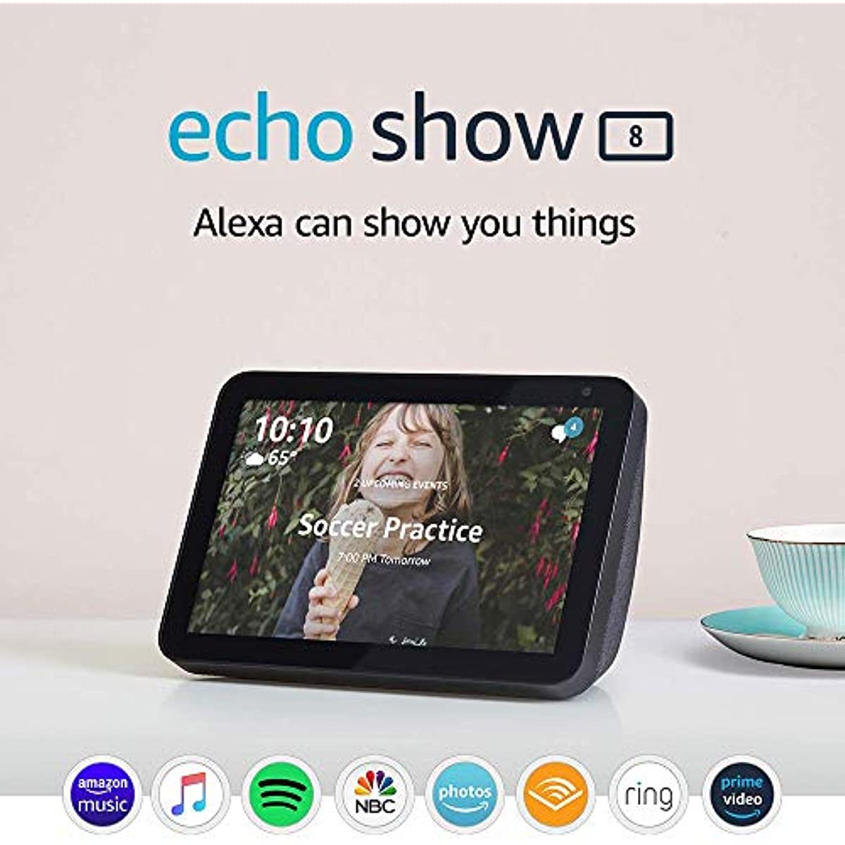 Certified Refurbished Echo Show 8 (1st Gen, 2019 release) HD smart display with Alexa stay connected with video calling Electronics