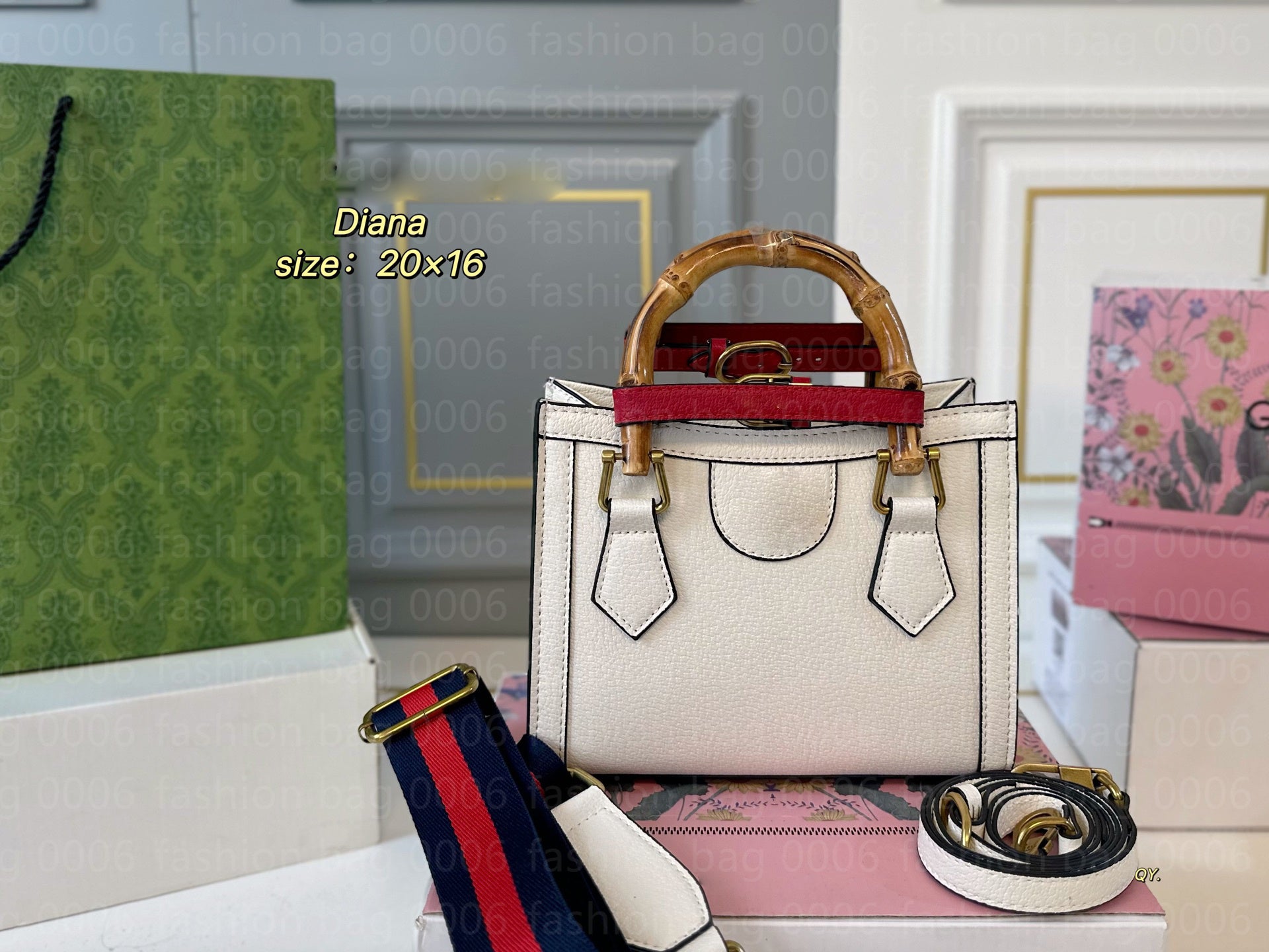 New Diana bamboo handbag Mini Tote Designer Bags Purses Women Men single shoulder crossbody fashion classic retro all-in-one bag fashionbag0006