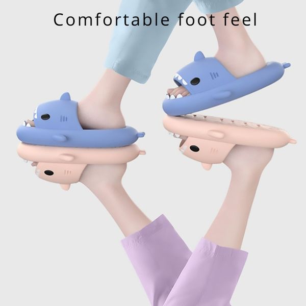Children Slippers Shark Flip Flops Soft Sole Cartoon Slipper Women Man Bathroom Sandal EVA Non-slip Thick soled Shoes Sandals A002