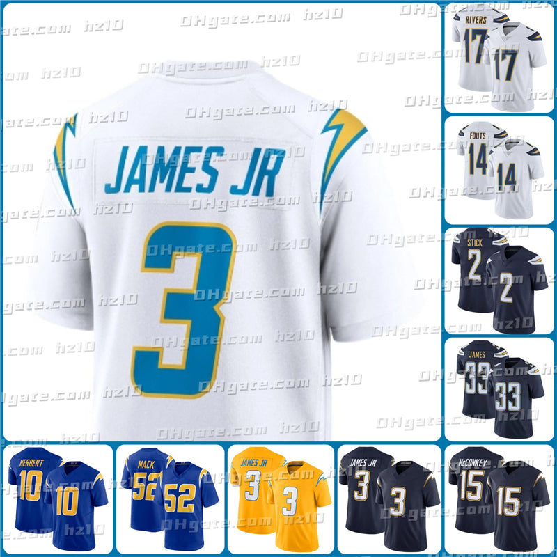 Chargers Jersey LaDainian Tomlinson Junior Seau Justin Herbert 15 Ladd McConkey Derwin James Jr Cameron Dicker Daiyan Henley Joe Alt Omarion Hampton