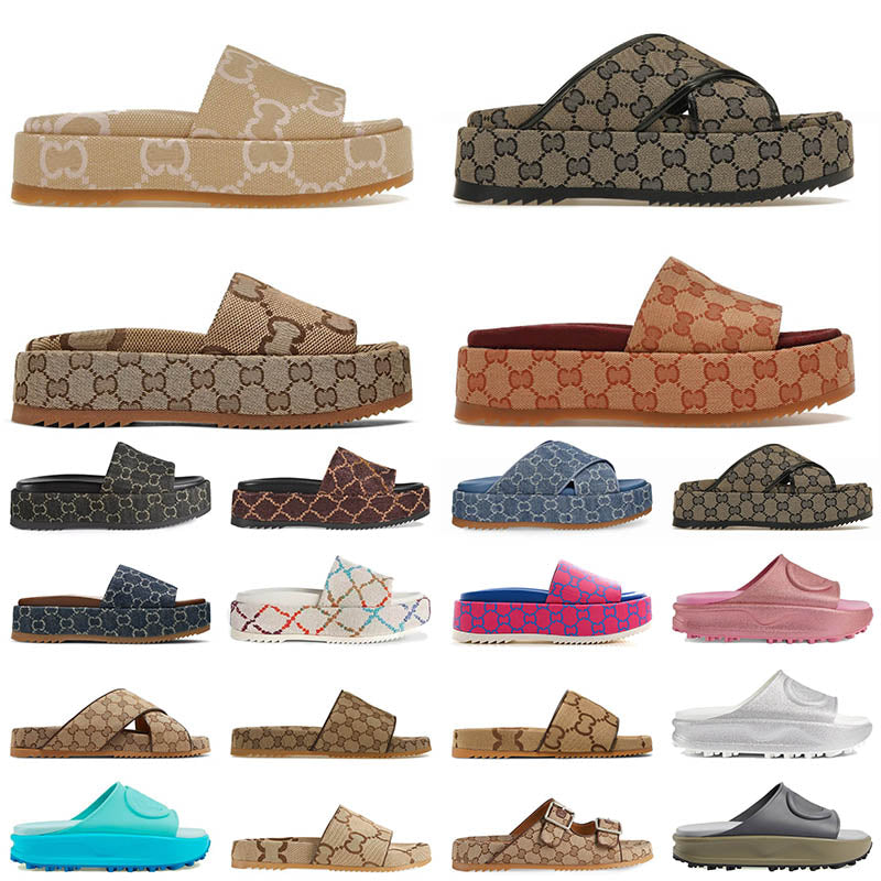 top s designer sneakers mens women thick bottom slippers sandals platform printed embroidered famous slide fashion plate-form rubber loafers shoes